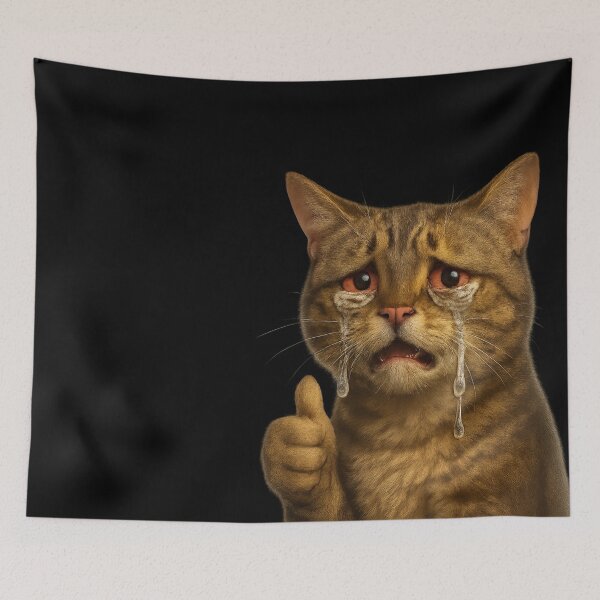 Item preview, High Detail Sad Cat Giving Thumbs Up designed and sold by Oddifys.