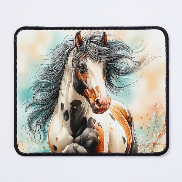 Item preview, Majestic Pinto Horse in a Field of Flowers designed and sold by PetsArt.