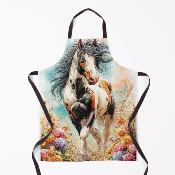 Item preview, Majestic Pinto Horse in a Field of Flowers designed and sold by PetsArt.
