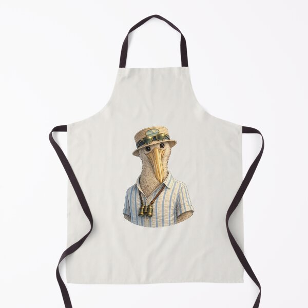 Item preview, Coastal Pelican Explorer – Vintage Birdwatcher Illustration designed and sold by Ombrya.