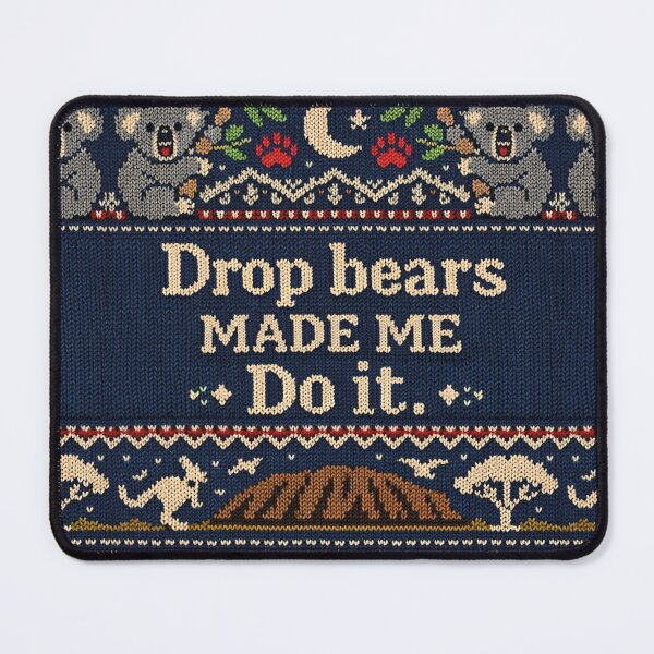 Item preview, Drop Bears Made Me Do It Australia Knit Design designed and sold by Mauswohn.