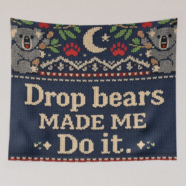 Item preview, Drop Bears Made Me Do It Australia Knit Design designed and sold by Mauswohn.