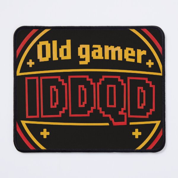 Item preview, Old Gamer IDDQD Retro Cheat Code Design designed and sold by NoSDesignStudio.