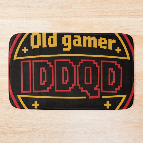 Item preview, Old Gamer IDDQD Retro Cheat Code Design designed and sold by NoSDesignStudio.
