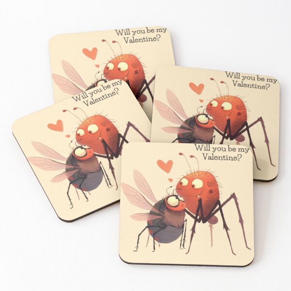 Item preview, Will You Be My Valentine? – Cute Spider Fly Love Illustration designed and sold by V--I--R.