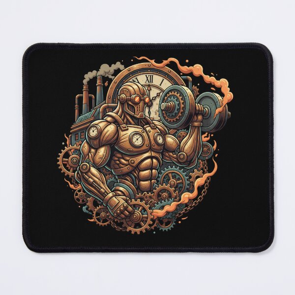 Item preview, Steampunk robot bodybuilder designed and sold by TimelessCW.
