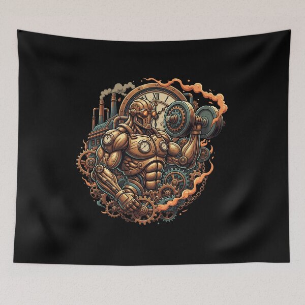 Item preview, Steampunk robot bodybuilder designed and sold by TimelessCW.