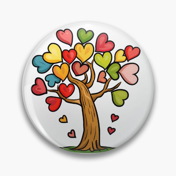Item preview, Rainbow Heart Blossom Tree Saint Valentine's Day - Colorful Growing Love Tree Art Print designed and sold by DesignArtist.ia.