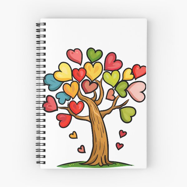 Item preview, Rainbow Heart Blossom Tree Saint Valentine's Day - Colorful Growing Love Tree Art Print designed and sold by DesignArtist.ia.