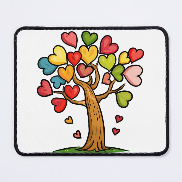 Item preview, Rainbow Heart Blossom Tree Saint Valentine's Day - Colorful Growing Love Tree Art Print designed and sold by DesignArtist.ia.