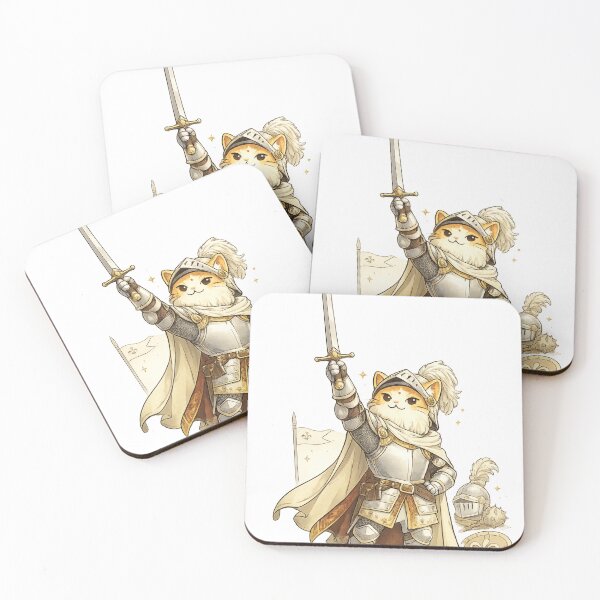 Item preview, Brave Knight Cat With Sword designed and sold by MeowMoodArt.