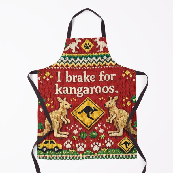Item preview, I brake for kangaroos Australia knitting pattern design designed and sold by Mauswohn.