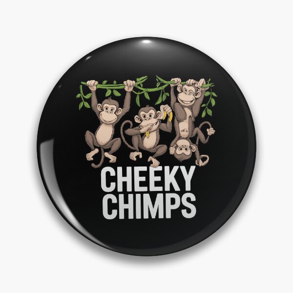 Item preview, Cheeky Chimps – Funny Monkey Cartoon Cute Chimpanzee Design designed and sold by Mammu-Fashion.