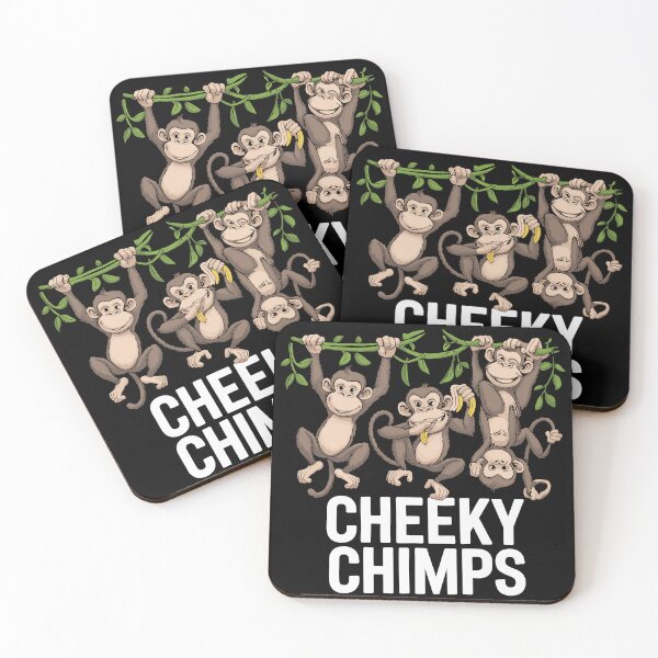 Item preview, Cheeky Chimps – Funny Monkey Cartoon Cute Chimpanzee Design designed and sold by Mammu-Fashion.