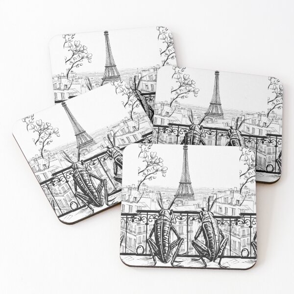 Item preview, Two grasshopper watching Paris Eiffel tower,  love in Paris designed and sold by Coolparrotgirl.