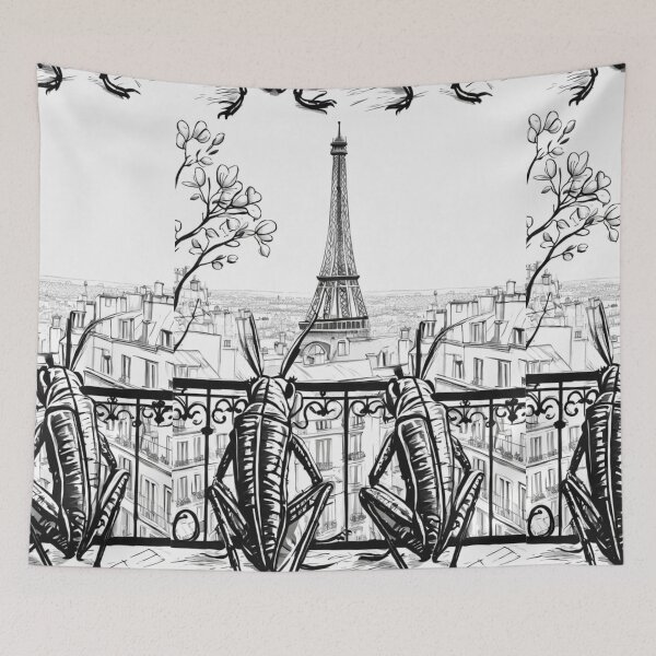 Item preview, Two grasshopper watching Paris Eiffel tower,  love in Paris designed and sold by Coolparrotgirl.