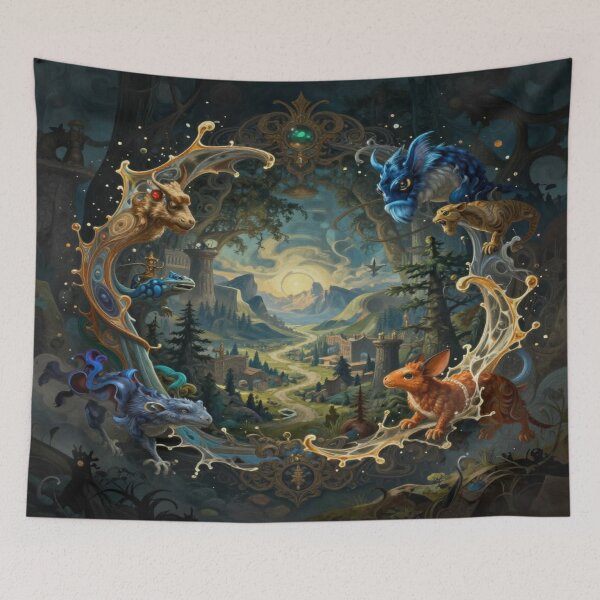 Item preview, Mythical Circle of Creatures and a Magical Fantasy World designed and sold by FotoworldEdel.