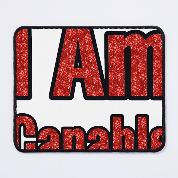 Item preview, I Am Capable Affirmation With Red Rhinestone designed and sold by TheIconSmith.