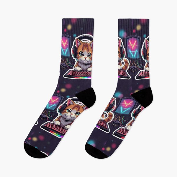 Item preview, Cat playing video games designed and sold by UrbanView.