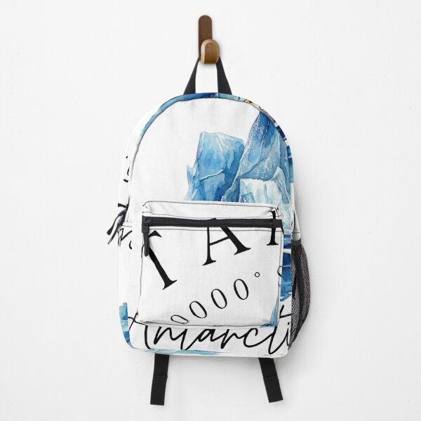 Item preview, Antarctica Coordinates & Penguins - Watercolor Iceberg Souvenir designed and sold by Shopeon Designs.