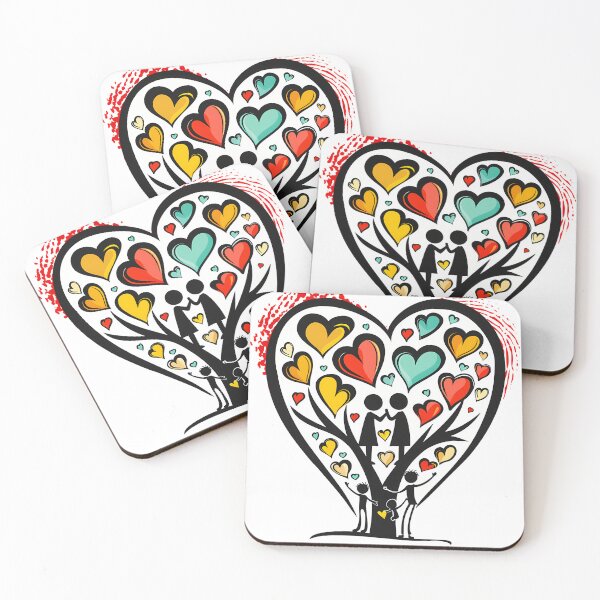 Item preview, Family Heart Tree Saint Valentine's Day - Colorful Growing Love Family Art Print designed and sold by DesignArtist.ia.