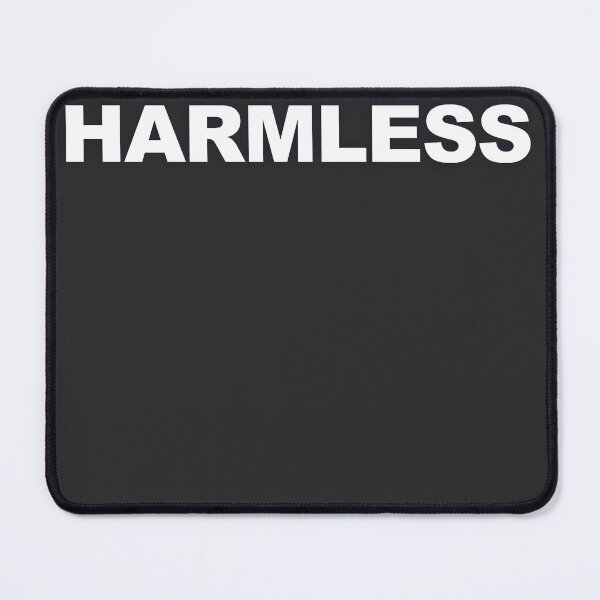 Item preview, HARMLESS — White Minimal Bold Type Statement designed and sold by WORDPAUSE.