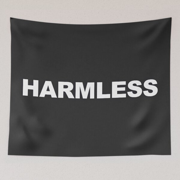 Item preview, HARMLESS — White Minimal Bold Type Statement designed and sold by WORDPAUSE.