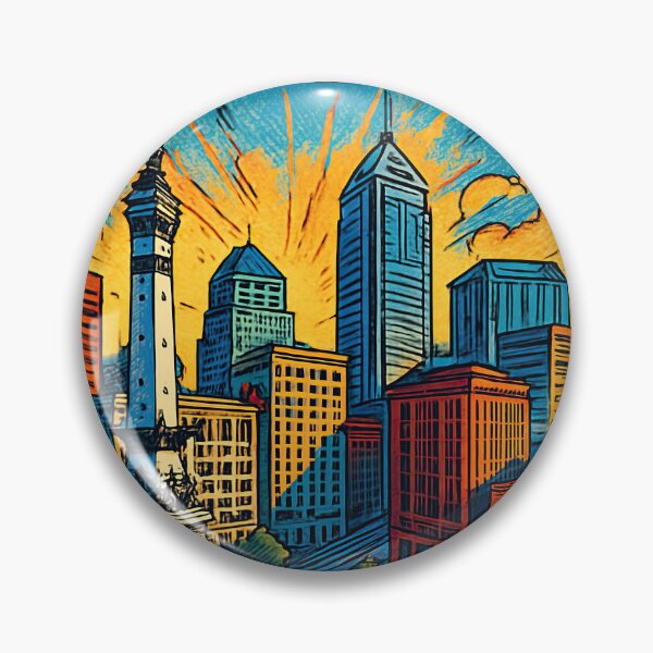 Item preview, Indianapolis, city  | Comics stylCartoone -  designed and sold by ComicsFactory.