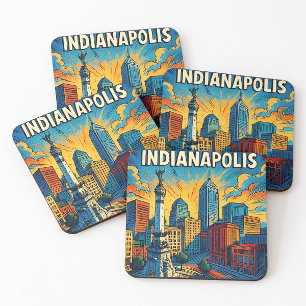 Item preview, Indianapolis, city  | Comics stylCartoone -  designed and sold by ComicsFactory.