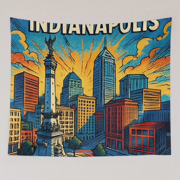 Item preview, Indianapolis, city  | Comics stylCartoone -  designed and sold by ComicsFactory.