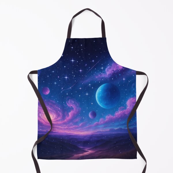 Item preview, Purple Blue Galaxy Landscape, Cosmic Planets Dreamscape Sky designed and sold by CharmedVille.