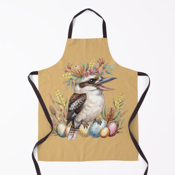 Item preview, Australian Easter Kookaburra with Native Wildflowers & Pastel Eggs – Cute Boho Wildlife Art designed and sold by Wennebabs.