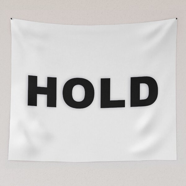 Item preview, HOLD — Black Minimal Bold Type Statement designed and sold by WORDPAUSE.