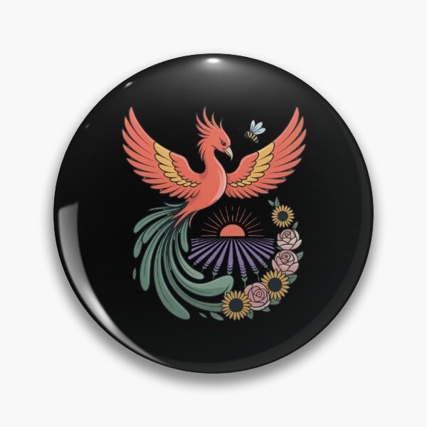 Item preview, Phoenix Sunrise Floral Wreath – Vintage Nature Art designed and sold by Majnon8bp.