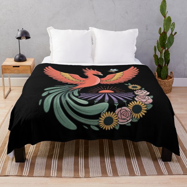 Item preview, Phoenix Sunrise Floral Wreath – Vintage Nature Art designed and sold by Majnon8bp.