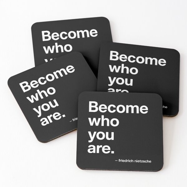 Item preview, Become Who You Are – Nietzsche Minimalist (White Font) designed and sold by TshirtsLabs.