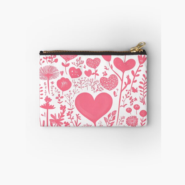 Item preview, Pink Floral Heart Garden Saint Valentine's Day - Cute Botanical Love Silhouette Art Print designed and sold by DesignArtist.ia.