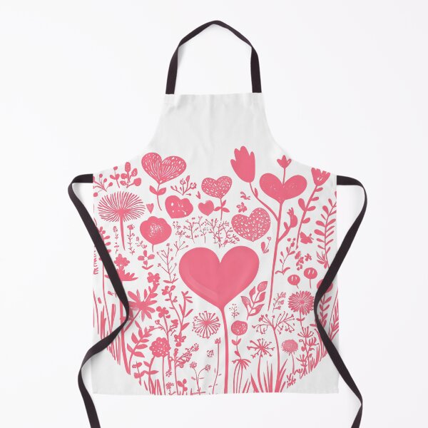 Item preview, Pink Floral Heart Garden Saint Valentine's Day - Cute Botanical Love Silhouette Art Print designed and sold by DesignArtist.ia.