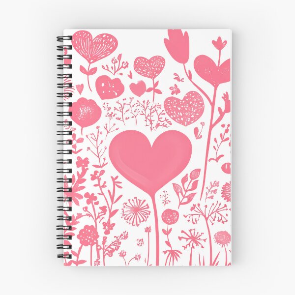 Item preview, Pink Floral Heart Garden Saint Valentine's Day - Cute Botanical Love Silhouette Art Print designed and sold by DesignArtist.ia.