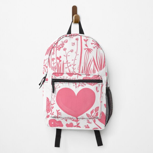 Item preview, Pink Floral Heart Garden Saint Valentine's Day - Cute Botanical Love Silhouette Art Print designed and sold by DesignArtist.ia.
