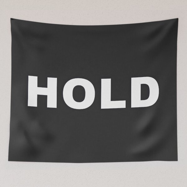 Item preview, HOLD — White Minimal Bold Type Statement designed and sold by WORDPAUSE.