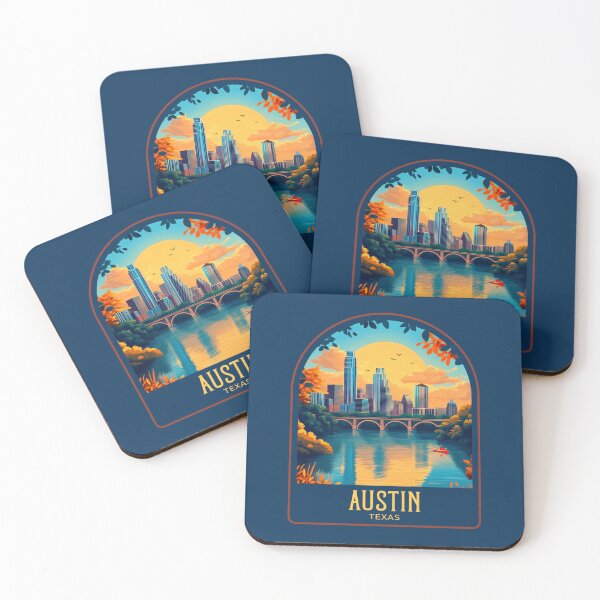 Artikelvorschau, Vintage-Reiseillustration aus Austin entworfen und verkauft von HomeLivingCo.