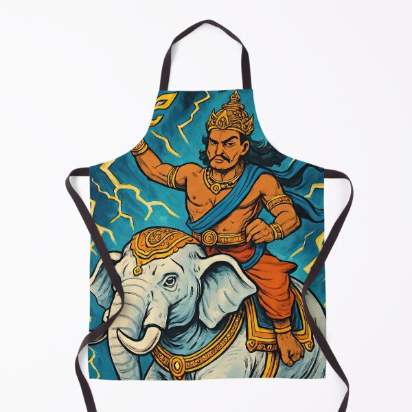Item preview, Indra, Hindu god of thunder, riding on a white elephant | Comics stylCartoone - designed and sold by ComicsFactory.