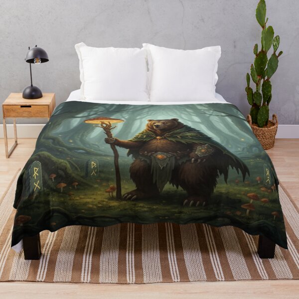 Item preview, Fantasy Bear Druid Forest Guardian Mystic Woodland designed and sold by CharmedVille.
