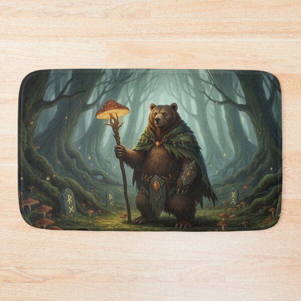 Item preview, Fantasy Bear Druid Forest Guardian Mystic Woodland designed and sold by CharmedVille.