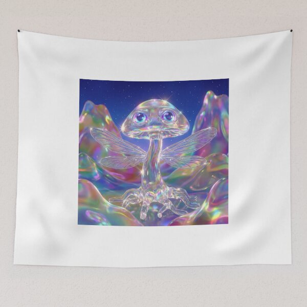 Item preview, Crystal Mushroom Fairy with Dragonfly Wings designed and sold by maboroshilab.