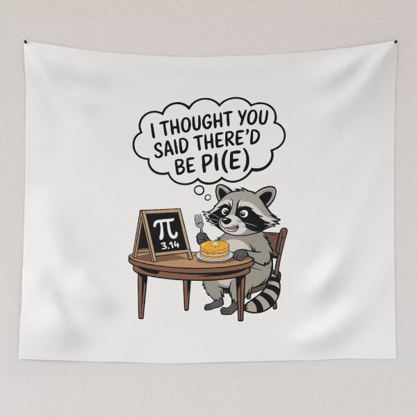 Item preview, I Thought You Said Pie Funny Raccoon Pi Day Math Humor designed and sold by Design_Your_Day.