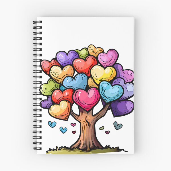 Item preview, Rainbow Heart Blossom Tree Saint Valentine's Day - Colorful Growing Love Tree Art Print designed and sold by DesignArtist.ia.
