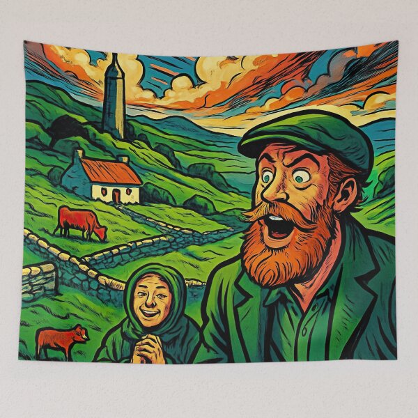 Item preview, Ireland landscape | Comics stylCartoone -  designed and sold by ComicsFactory.