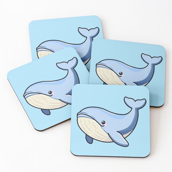 Item preview, So Cute Blue Kawaii Whale designed and sold by MartynaKanik.
